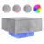 Măsuță de cafea cu lumini LED, gri beton, 55x55x31 cm GartenMobel Dekor