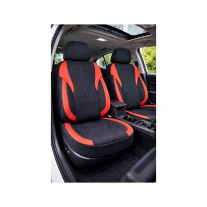 Huse scaune auto universale fractionate Premium fata si spate compatibile dimensiuni standard negru rosu Cod: HNG1101-1 Automotive TrustedCars