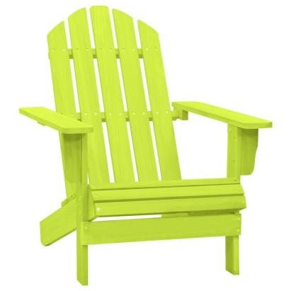 Scaun de grădină Adirondack, verde, lemn masiv de brad GartenMobel Dekor
