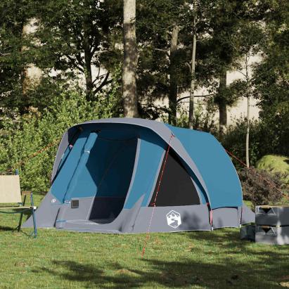 Cabină cort de camping, 4 persoane, albastru, impermeabil GartenMobel Dekor