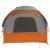 Cabină cort de camping 4 persoane gri și portocaliu impermeabil GartenMobel Dekor
