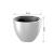 Ghiveci decorativ de flori, rotund, argintiu, 30x23 cm, Heos GartenVIP DiyLine