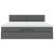 Cadru de pat otoman cu saltea țesătură gri închis 200x200 cm GartenMobel Dekor