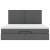 Cadru de pat otoman cu saltele țesătură gri închis 200x200cm GartenMobel Dekor