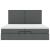 Cadru de pat otoman cu saltele țesătură gri închis 200x200cm GartenMobel Dekor