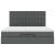 Cadru de pat otoman cu saltele țesătură gri închis 200x200cm GartenMobel Dekor