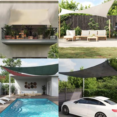 Pânză parasolar, bej, 5 x 6 m, HDPE, 160 g/m² GartenMobel Dekor