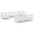 Set mobilier de grădină, 11 piese, alb, lemn masiv de pin GartenMobel Dekor