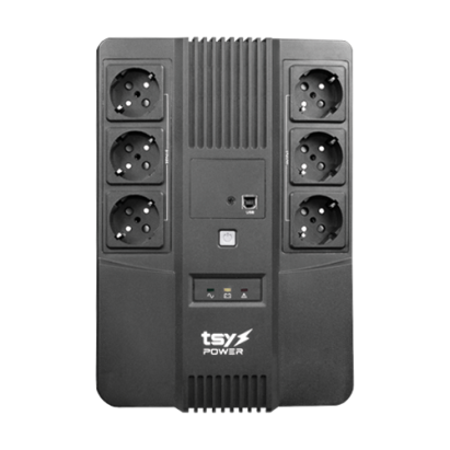 UPS TSY Power, 600VA/360W, LED, line interactive, 6 x Schuko TSY-D-0K6-LED SafetyGuard Surveillance