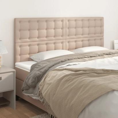 Tăblii de pat 4 buc, cappuccino 80x5x78/88 cm piele ecologică GartenMobel Dekor
