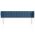 Tăblie pat cu aripioare albastru închis 163x23x78/88 cm catifea GartenMobel Dekor