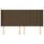 Tăblie de pat cu aripioare maro închis 163x16x118/128 cm textil GartenMobel Dekor