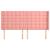 Tăblie de pat cu aripioare, roz, 163x16x118/128 cm, catifea GartenMobel Dekor