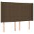 Tăblie de pat cu LED, maro închis, 147x16x118/128 cm, textil GartenMobel Dekor
