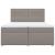 Pat box spring cu saltea, gri taupe, 200x200 cm, textil GartenMobel Dekor