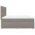 Pat box spring cu saltea, gri taupe, 200x200 cm, textil GartenMobel Dekor