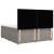 Pat box spring cu saltea, gri taupe, 200x200 cm, textil GartenMobel Dekor