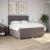 Pat box spring cu saltea, gri taupe, 200x200 cm, textil GartenMobel Dekor