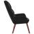 Scaun de relaxare, negru, catifea GartenMobel Dekor