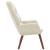 Scaun de relaxare, alb crem, catifea GartenMobel Dekor