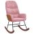 Scaun balansoar, roz, catifea GartenMobel Dekor