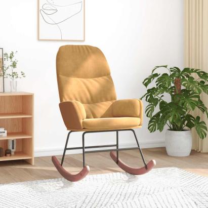 Scaun balansoar, maro, catifea GartenMobel Dekor