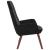 Scaun de relaxare, negru, catifea GartenMobel Dekor