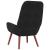 Scaun de relaxare, negru, catifea GartenMobel Dekor