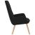 Scaun de relaxare, negru, material textil GartenMobel Dekor