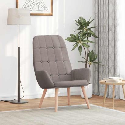 Scaun de relaxare, gri taupe, material textil GartenMobel Dekor