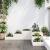 Jardinieră grădină cu 4 niveluri, alb, 106x104,5x36 cm lemn pin GartenMobel Dekor