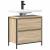 Dulap pentru baie cu sertare Stejar Sonoma 60x34,5x60 cm GartenMobel Dekor