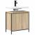 Dulap pentru lavoar baie Stejar Sonoma 60x34,5x60 cm GartenMobel Dekor