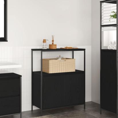 Dulap de baie cu rafturi Stejar negru 76,5x35x95 cm GartenMobel Dekor