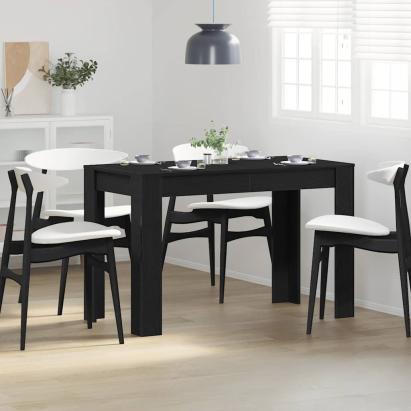 Masa de sufragerie din stejar negru 120x60x76 cm lemn prelucrat GartenMobel Dekor
