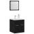 Set de mobilier de baie din 2 piese din lemn de stejar negru GartenMobel Dekor