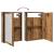 Dulap cu oglindă de baie lemn vechi 42x12x60 cm lemn prelucrat GartenMobel Dekor