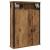 Dulap cu oglindă de baie lemn vechi 42x12x60 cm lemn prelucrat GartenMobel Dekor