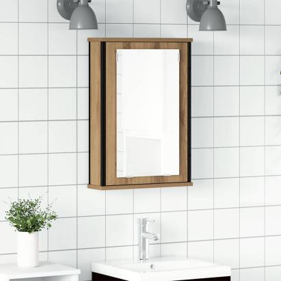 Dulap cu oglindă pentru baie Stejar Artisan Lemn prelucrat GartenMobel Dekor