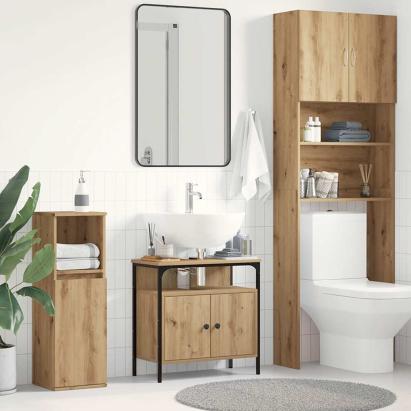 Dulap pentru chiuveta de baie Stejar Artisan lemn prelucrat GartenMobel Dekor