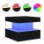 Masuta de cafea cu lumini LED Stejar negru 50x50x40 cm GartenMobel Dekor