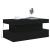 Masuta de cafea cu lumini LED Stejar negru 90x50x40 cm GartenMobel Dekor