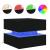 Masuta de cafea cu lumini LED Stejar negru 50x50x40 cm GartenMobel Dekor
