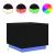 Masuta de cafea cu lumini LED Stejar negru 50x50x40 cm GartenMobel Dekor