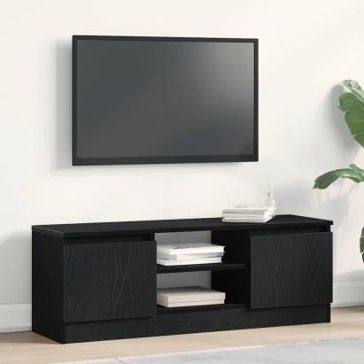 Dulap TV Stejar Negru 102x30x36 cm Lemn prelucrat GartenMobel Dekor