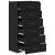 Bufetă cu 6 sertare Stejar negru 50x34x96 cm Lemn prelucrat GartenMobel Dekor