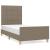 Cadru de pat fără saltea Taupe 80x200 cm țesătură GartenMobel Dekor
