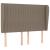 Pat box spring cu saltea, gri taupe, 140x200 cm, textil GartenMobel Dekor
