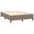 Pat box spring cu saltea, gri taupe, 140x200 cm, textil GartenMobel Dekor