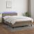 Pat cu arcuri, saltea și LED, gri taupe, 140x190 cm, textil GartenMobel Dekor